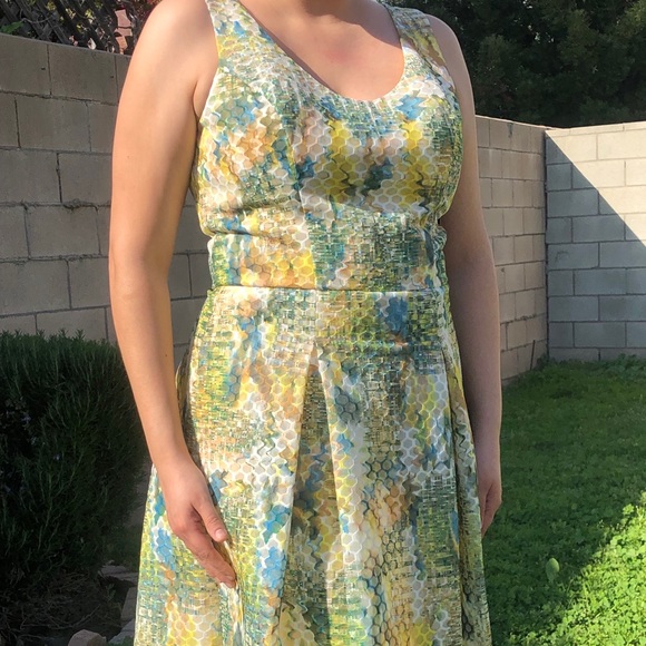 New York and Company Mesh Flare Dress - 10 Tall - Picture 6 of 7